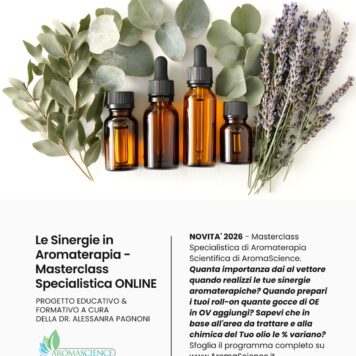 LE SINERGIE IN AROMATERAPIA - MASTERCLASS SPECIALISTICA ONLINE