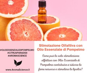 Stimolazione Olfattiva con Olio Essenziale di Pompelmo Riduce la Fame e Stimola la Lipolisi