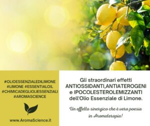 L'effetto antiossidante e ipocolesterolemizzante dell'olio essenziale id limone