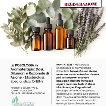 LA POSOLOGIA IN AROMATERAPIA. VIDEOREGISTRAZIONE